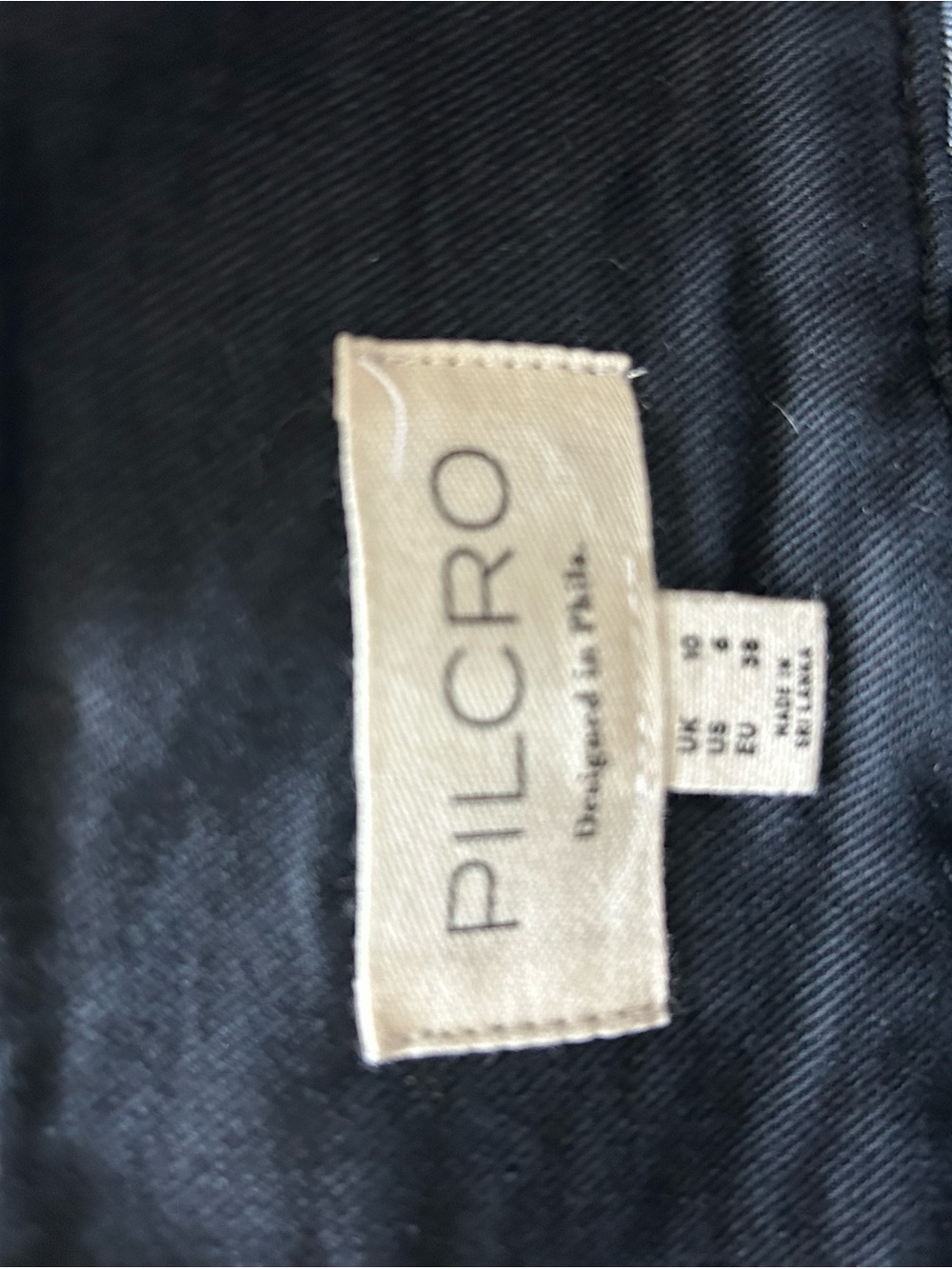 Dark Denim Skirt from Anthropology with Button-Front and Pockets - Picture 7 of 10